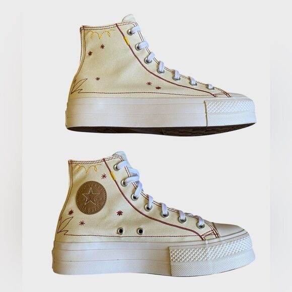 NWT Converse Chuck Taylor All Star Lift Platform Western Stitch Women's Size 9 - Picture 7 of 16